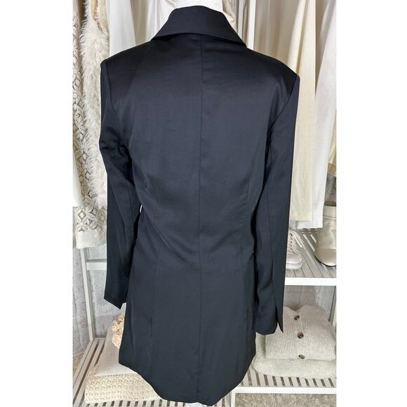 Abercrombie & Fitch Women's Size S Longline 2 Button Satin Blazer Jacket #0558 - Picture 7 of 13